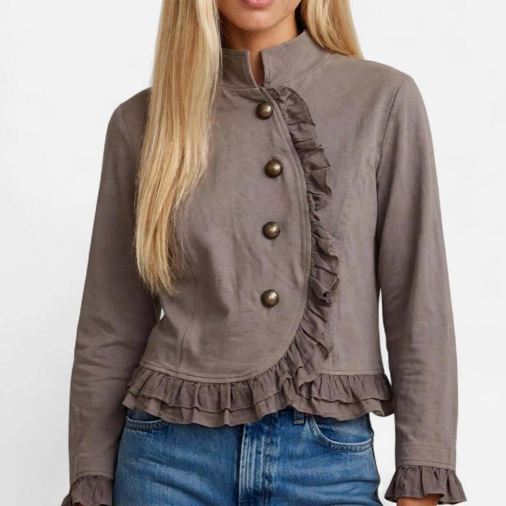 American Vintage Women's Brown and Grey Coat
